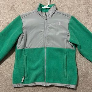 Green northface, girls large